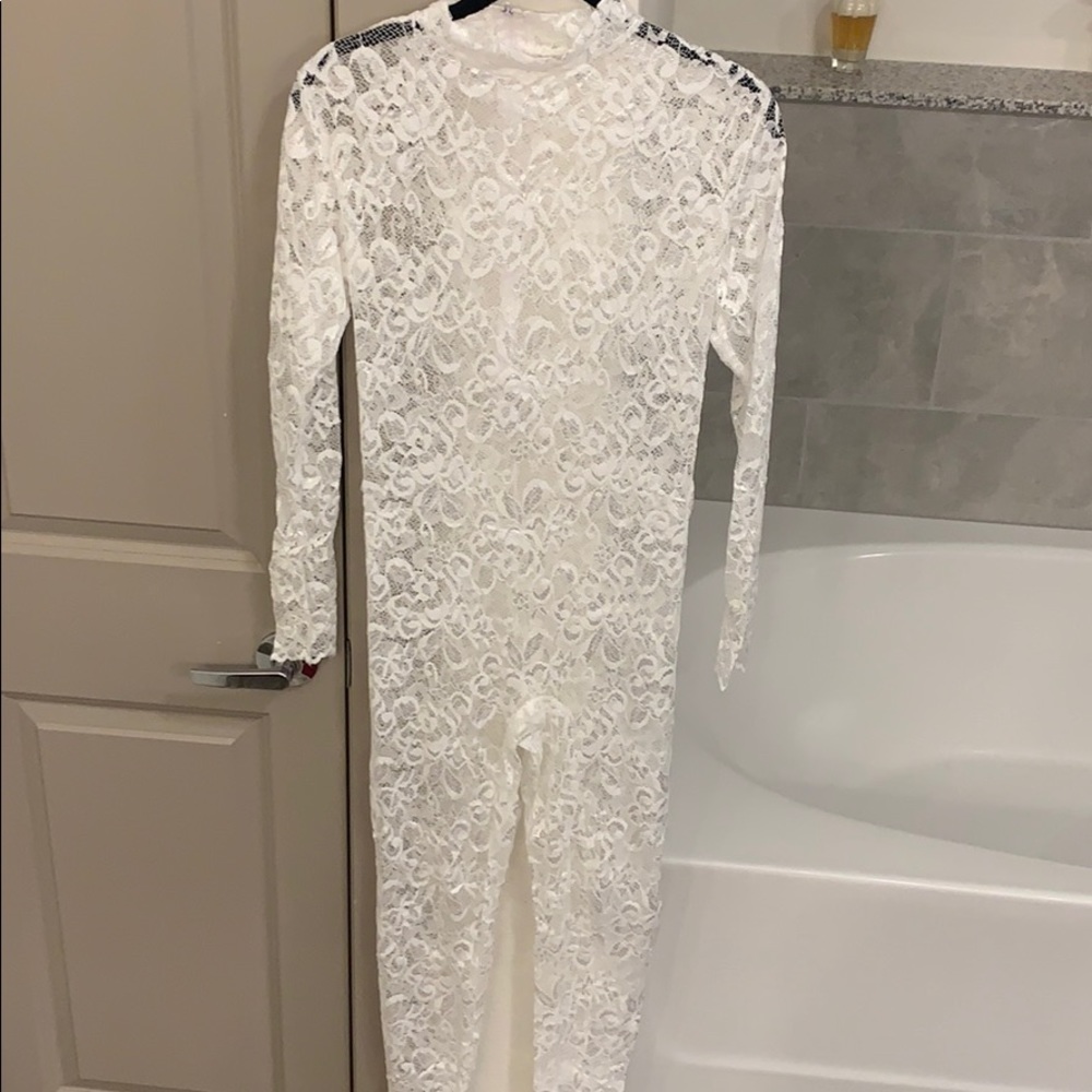 White lace bodysuit